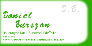 daniel burszon business card